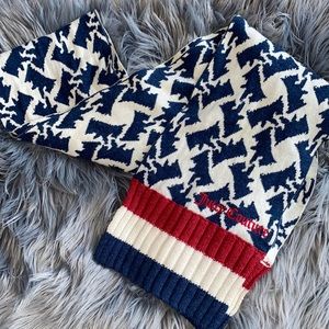 Juicy couture red white blue scarf